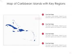 Map of caribbean islands with key regions