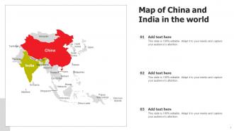 Map Of China And India In The World