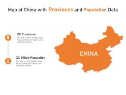 Map of china with provinces and population data