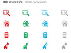 Map of home ways from home calculator eco friendly property ppt icons graphics