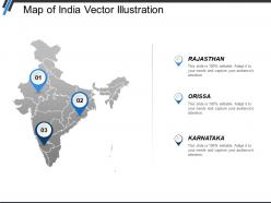 Map of india vector illustration