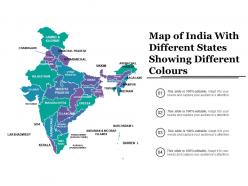 Map of india with different states showing different colours