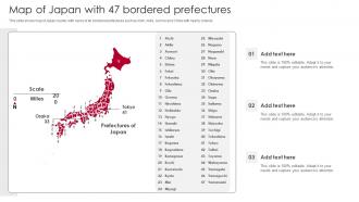 Map Of Japan With 47 Bordered Prefectures