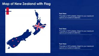 Map Of New Zealand With Flag