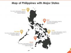 Map of philippines with major states