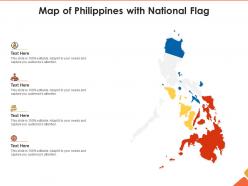 Map of philippines with national flag