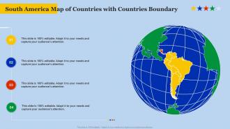 Map Of South America With Countries Boundary