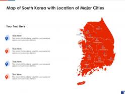 Map of south korea with location of major cities