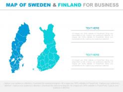 Map of sweden and finland for business powerpoint slides