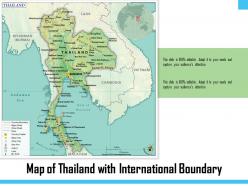 Map of thailand with international boundary
