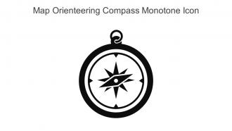 Map Orienteering Compass Monotone Icon In Powerpoint Pptx Png And Editable Eps Format