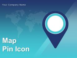 Map Pin Icon Location Depicting Globe Representing Travel Journey