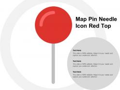 Map Pin Needle Icon Red Top
