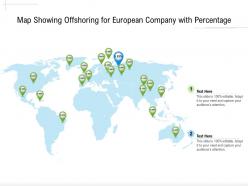 Map showing offshoring for european company with percentage