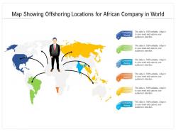Map showing offshoring locations for african company in world