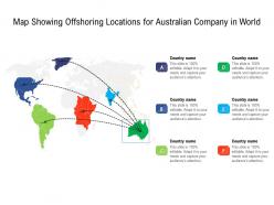 Map showing offshoring locations for australian company in world