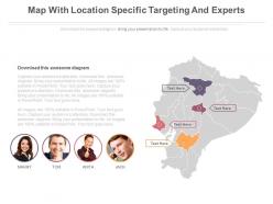 Map with location specific targeting and experts powerpoint slides