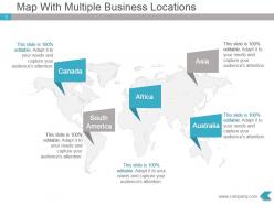 Map with multiple business locations powerpoint design