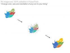 Map with specific state color code and icons powerpoint slides