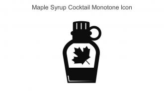 Maple Syrup Cocktail Monotone Icon In Powerpoint Pptx Png And Editable Eps Format