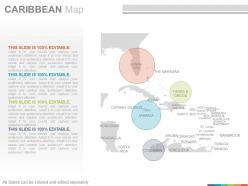 Maps in powerpoint showing caribbean region countries