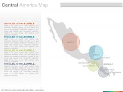 Maps of central american america region countries in powerpoint