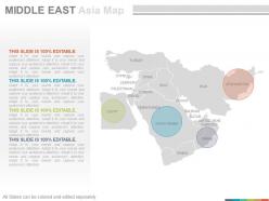 Maps of middle east region continent countries in powerpoint