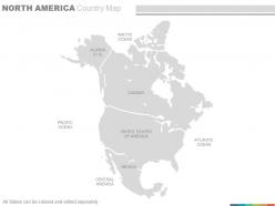Maps of north america continent region countries in powerpoint