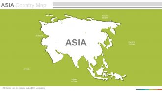 Maps of the asian asia continent countries in powerpoint
