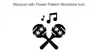 Maracas With Flower Pattern Monotone Icon In Powerpoint Pptx Png And Editable Eps Format