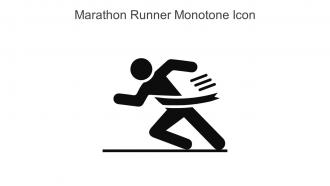 Marathon Runner Monotone Icon In Powerpoint Pptx Png And Editable Eps Format