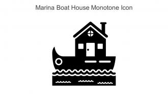 Marina Boat House Monotone Icon In Powerpoint Pptx Png And Editable Eps Format