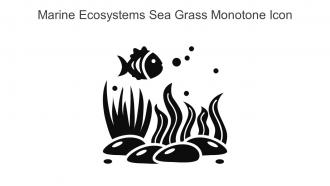 Marine Ecosystems Sea Grass Monotone Icon In Powerpoint Pptx Png And Editable Eps Format