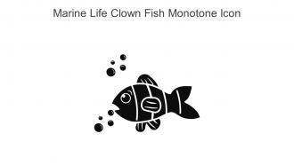 Marine Life Clown Fish Monotone Icon In Powerpoint Pptx Png And Editable Eps Format
