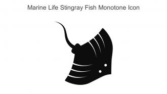 Marine Life Stingray Fish Monotone Icon In Powerpoint Pptx Png And Editable Eps Format