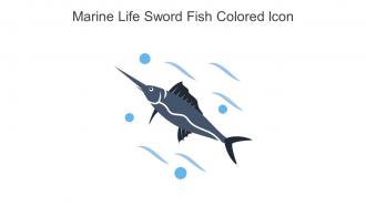 Marine Life Sword Fish Colored Icon In Powerpoint Pptx Png And Editable Eps Format
