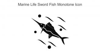Marine Life Sword Fish Monotone Icon In Powerpoint Pptx Png And Editable Eps Format