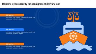 Maritime Cybersecurity For Consignment Delivery Icon