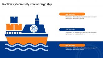 Maritime Cybersecurity Icon For Cargo Ship