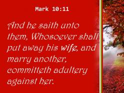 Mark 10 11 woman commits adultery against her powerpoint church sermon