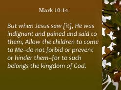 Mark 10 14 the kingdom of god belongs powerpoint church sermon