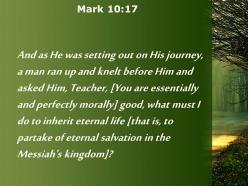 Mark 10 17 as jesus started on his way powerpoint church sermon