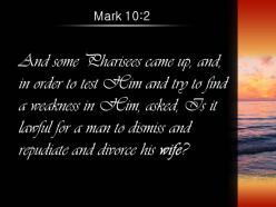 Mark 10 2 is it lawful for a man powerpoint church sermon