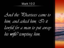 Mark 10 2 is it lawful for a man powerpoint church sermon