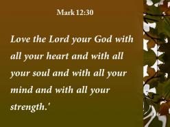 Mark 12 30 the lord your god powerpoint church sermon