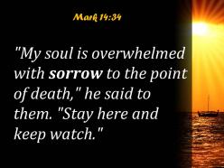 Mark 14 34 my soul is overwhelmed with sorrow powerpoint church sermon