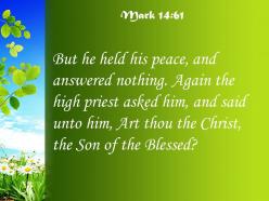 Mark 14 61 the son of the blessed one powerpoint church sermon
