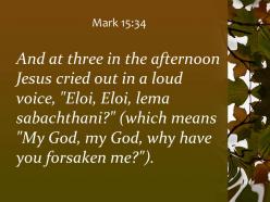 Mark 15 34 the afternoon jesus cried out in powerpoint church sermon