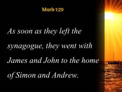 Mark 1 29 the home of simon powerpoint church sermon