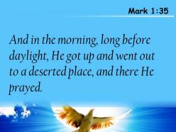 Mark 1 35 the house and went off powerpoint church sermon